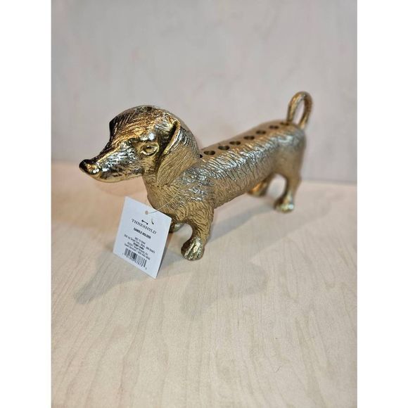 THRESHOLD TARGET Candle Holder DACHSHUND Menorah Gold Color Dog Hanukkah Shabbat - Picture 4 of 7